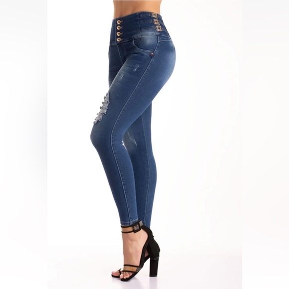 Veros Colombian jeans levanta cola dice 10 Colombia 5/7 USA - Picture 2 of 3